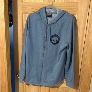 Harley-Davidson Steel Blue Hoodie zipper
